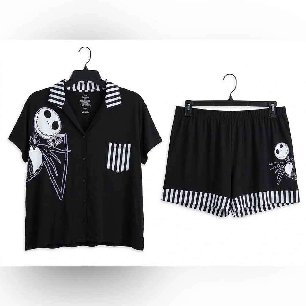 Disney Nightmare Before Christmas Women's Top and Shorts Pajama Set 2-Piece XS - Picture 1 of 10